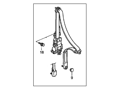 1998 Acura RL Seat Belt - 04814-SZ3-A02ZB