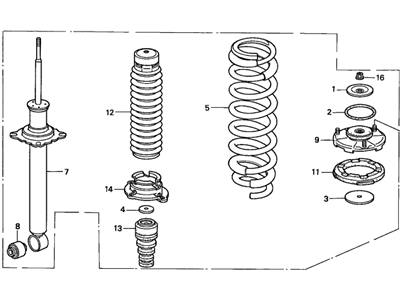 Acura 52610-SZ3-904 Rear Left Shock Absorber Assembly