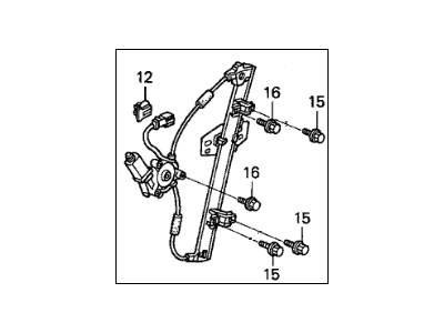 Acura 72210-SZ3-A01 Right Front Door Power Regulator Assembly