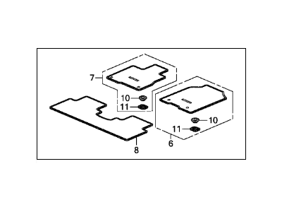 Acura 83600-TX4-A11ZC F Mat Set (Premium Black)