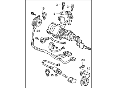 2000 Acura Integra Ignition Lock Assembly - 35100-ST7-A51