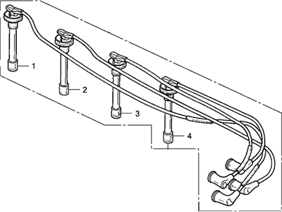 2001 Acura Integra Spark Plug Wire - 32722-P72-405