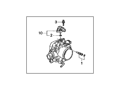 1997 Acura Integra Throttle Body - 16400-P72-A01