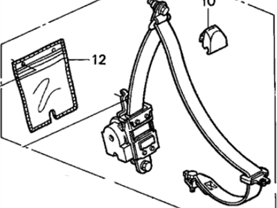 1994 Acura Integra Seat Belt - 04824-ST7-A03ZB