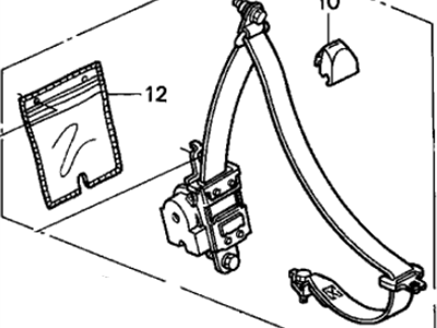 2001 Acura Integra Seat Belt - 04824-ST7-A05ZC