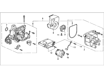 Acura 30100-P73-A01 Distributor Assembly (Td-87U) (Tec)