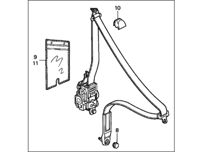 1996 Acura Integra Seat Belt - 04814-ST7-A06ZB