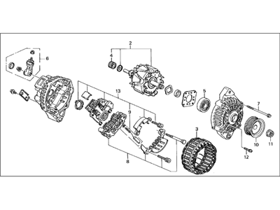 Acura Integra Alternator - 31100-P73-A01