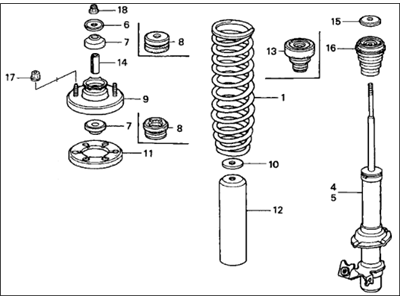 Acura 51601-ST7-961 Shock Absorber Assembly, Right Front (Showa)