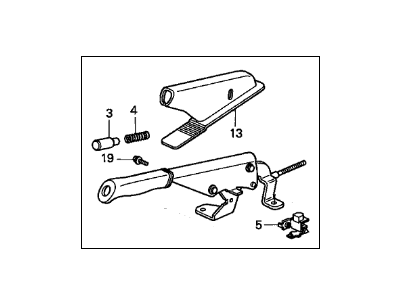 Acura 47105-ST7-A00ZA Lever Assembly, Parking Brake (Graphite Black)