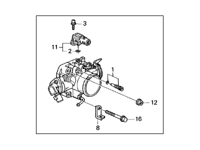 Acura 16400-P73-A01 Throttle Body Assembly (Gf89A)