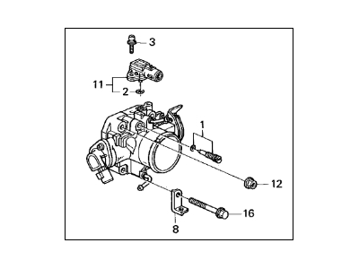 2001 Acura Integra Throttle Body - 16400-P73-A01