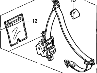 1994 Acura Integra Seat Belt - 04828-ST7-A02ZA