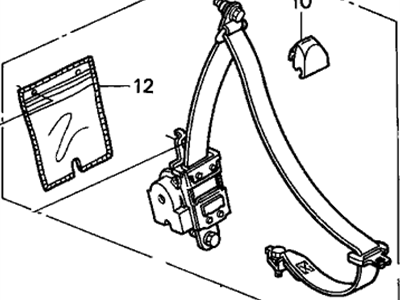 1999 Acura Integra Seat Belt - 04828-ST7-A05ZC