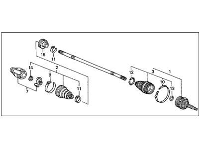 2000 Acura Integra Axle Shaft - 44306-ST7-A50