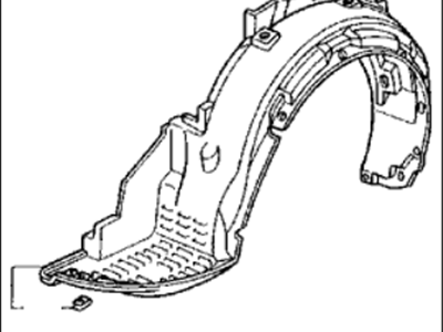 Acura 74151-ST7-A00 Left Front Fender (Inner)