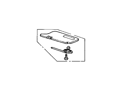 Acura 83280-ST7-A00ZB Driver Side Sunvisor Assembly (Coast Sand)