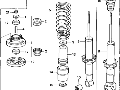Acura 52610-ST7-921 Rear Shock Absorber Assembly (Showa)
