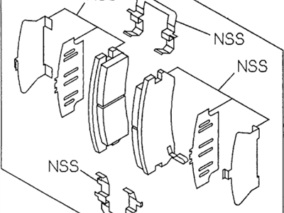 1998 Acura SLX Brake Pad Set - 8-97175-530-0