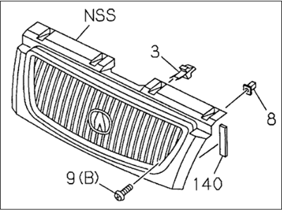 Acura SLX Grille - 8-97159-407-4