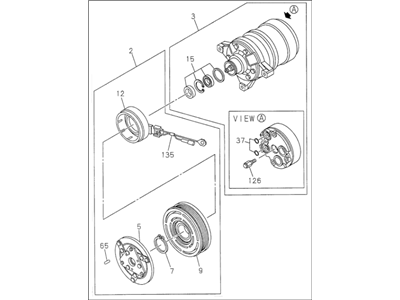 Acura 8-01136-592-1 Air Conditioner Compressor Assembly