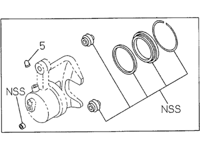 1999 Acura SLX Brake Caliper Repair Kit - 8-97134-716-0