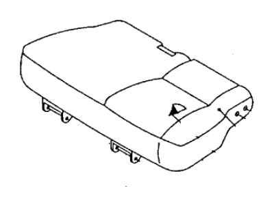 Acura 8-97151-042-3 Right Rear Cushion Cover Assembly (Dark Gray)