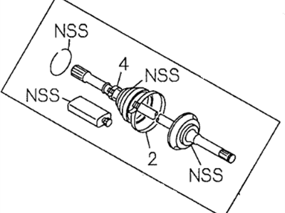 1998 Acura SLX CV Joint - 8-97117-244-0