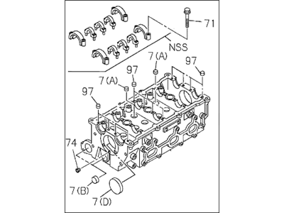 Acura SLX Cylinder Head - 8-97186-704-0