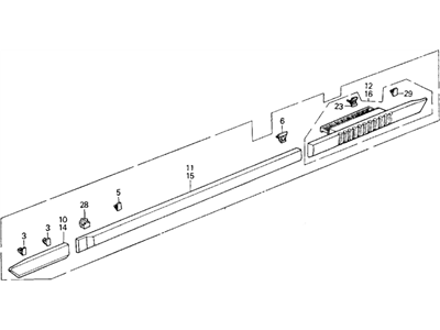 Acura 75810-SD2-003 Protector Assembly, Passenger Side