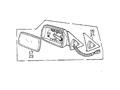 Acura 88150-SD2-A22ZA Passenger Side Remote Control Door Mirror Assembly (New Polar White)