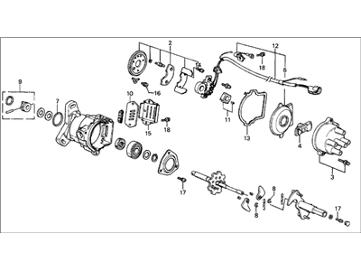 1987 Acura Integra Distributor - 30100-PG7-662