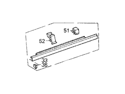 Acura 76805-SE7-013 Left Rear Door Molding Assembly