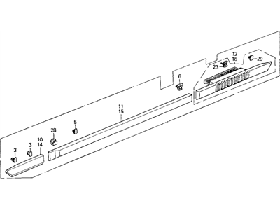 Acura 75815-SD2-003 Protector Assembly, Driver Side