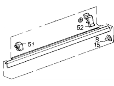 Acura 75805-SE7-013 Molding Assembly, Left Front Door