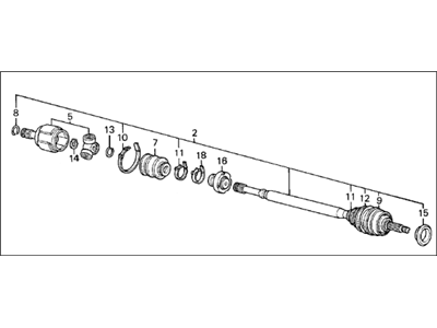 1987 Acura Integra Axle Shaft - 44306-SD2-963