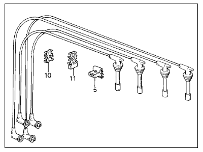 1986 Acura Integra Spark Plug Wire - 32722-PG7-660