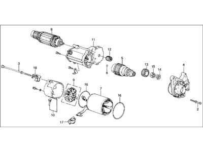 Acura 31200-PG6-911 Starter Motor Assembly (Drli3) (Denso)