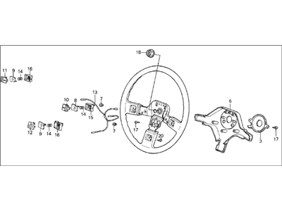 Acura 53110-SD2-A02ZA Steering Wheel (Black) (Nippon Purasuto)