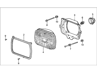 1987 Acura Integra Headlight - 33100-SD2-A01