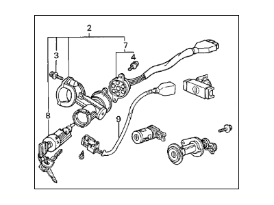 Acura 35010-SD2-A00 Lock Set