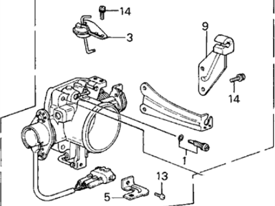 Acura 16400-PG7-661 Throttle Body Assembly (Gf07A)