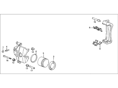 1988 Acura Integra Brake Caliper - 45210-SD2-A13