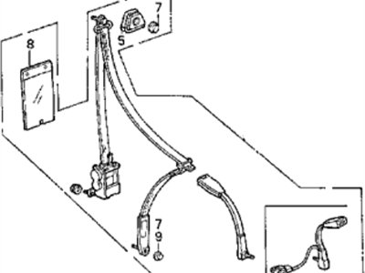 1987 Acura Integra Seat Belt - 04824-SD2-A10ZA