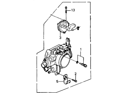 1988 Acura Integra Throttle Body - 16400-PG7-A11