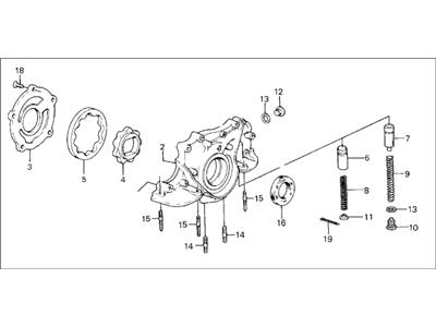 1989 Acura Integra Oil Pump - 15100-PG7-A00