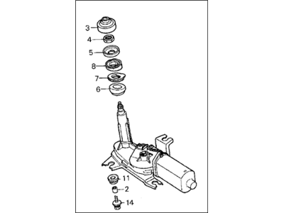 1987 Acura Integra Wiper Motor - 38420-SD2-003