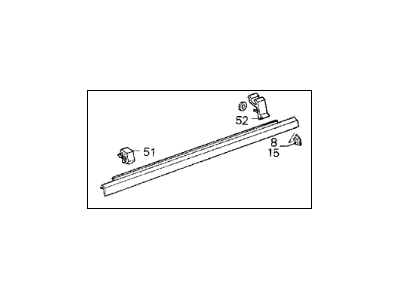 1989 Acura Integra Door Moldings - 75800-SE7-013