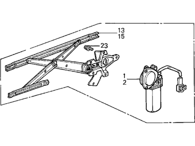 1988 Acura Integra Window Regulator - 75310-SD2-A02