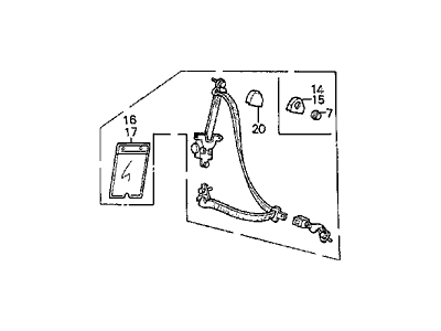 Acura Integra Seat Belt - 04828-SD2-A20ZA